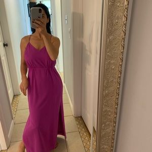 J Crew Silk A line maxi dress